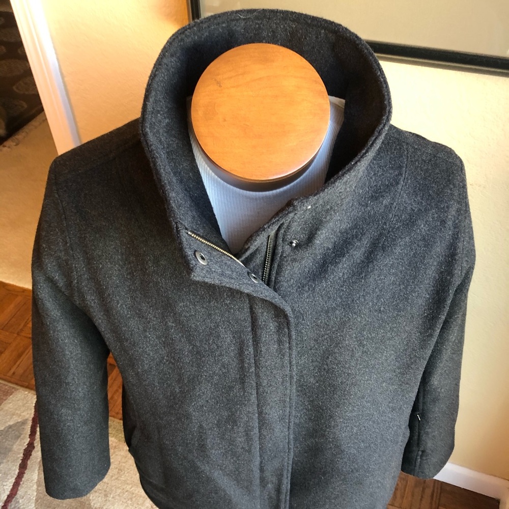 Pendleton Wool Long Car Coat Charcoal